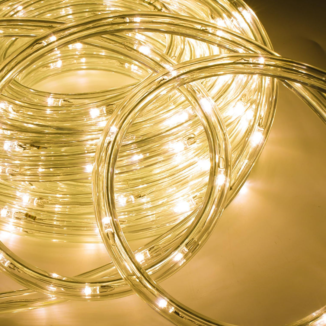 Cecaylie LED Lichterschlauch Aussen Innen, 40M 960 LEDs Warmweiss Lichtschlauch mit Timer und 8 Modi