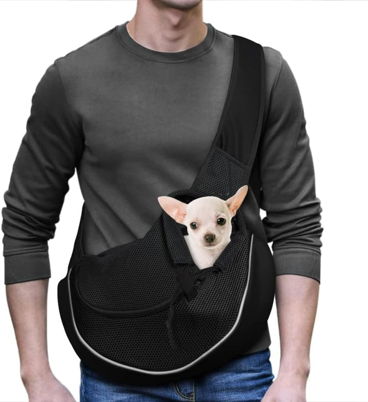 YUDODO Pet Dog Sling Carrier Breathable Mesh Travel Safe Sling Bag Carrier for Dogs Cats (Medium (1