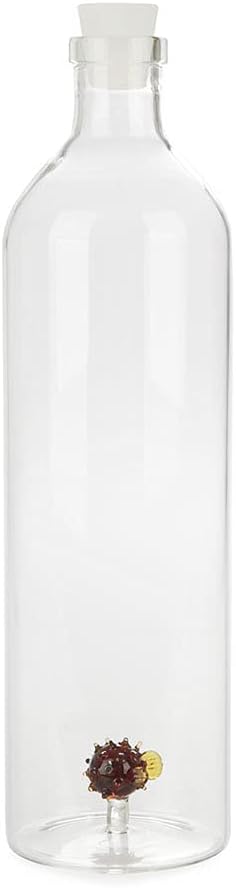balvi Flasche Atlantis Globefish Glasflasche mit Stöpsel in Form eines Kugelfisches Borosilikatglas