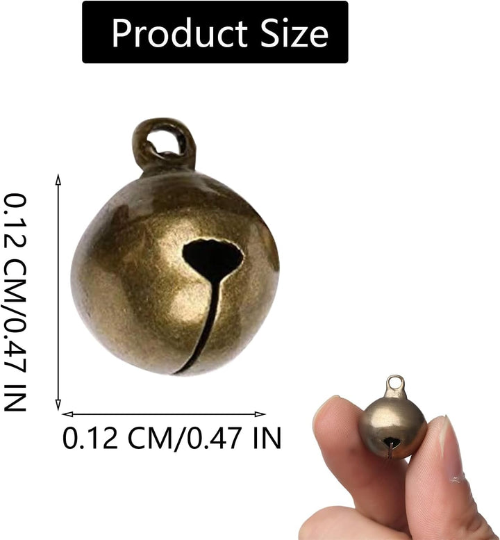 Vintage Bronze Metallglöckchen, 200 Stück Mini Jingle Bell, Schellen Mit Öse, DIY Dekoration Für Sch