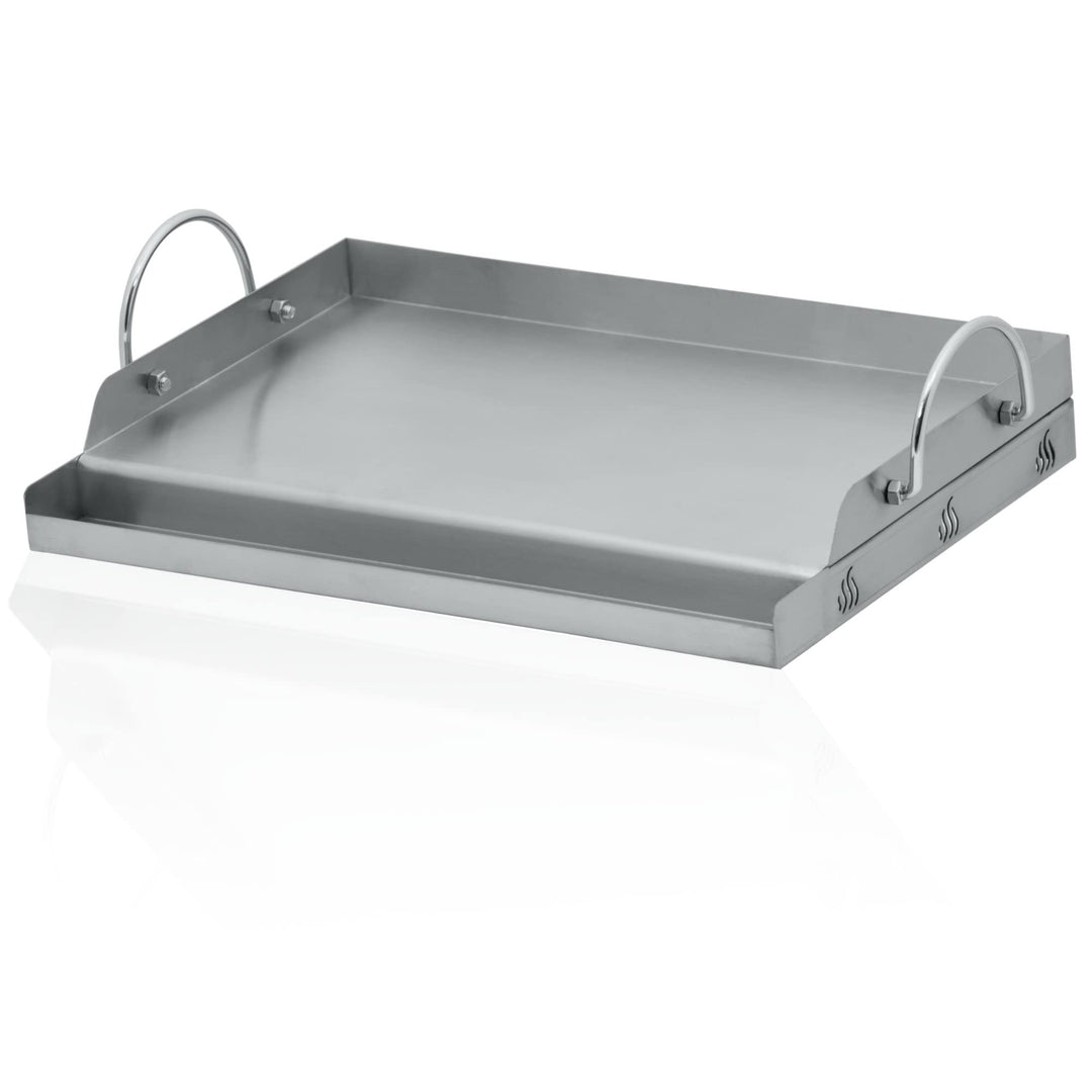 BBQ-Toro Edelstahl Grillplatte | 51 x 32 cm | BBQ Plancha passend für Weber Grill | rechteckig, univ