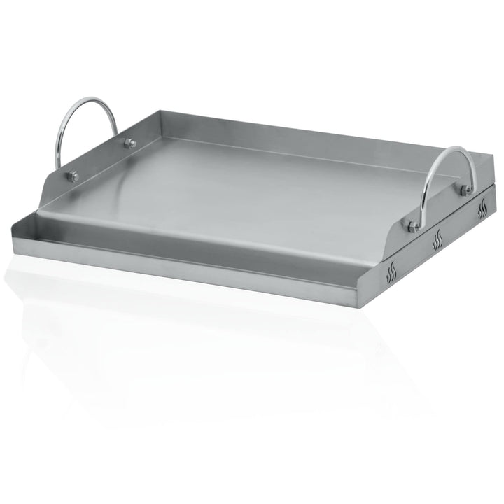 BBQ-Toro Edelstahl Grillplatte | 51 x 32 cm | BBQ Plancha passend für Weber Grill | rechteckig, univ