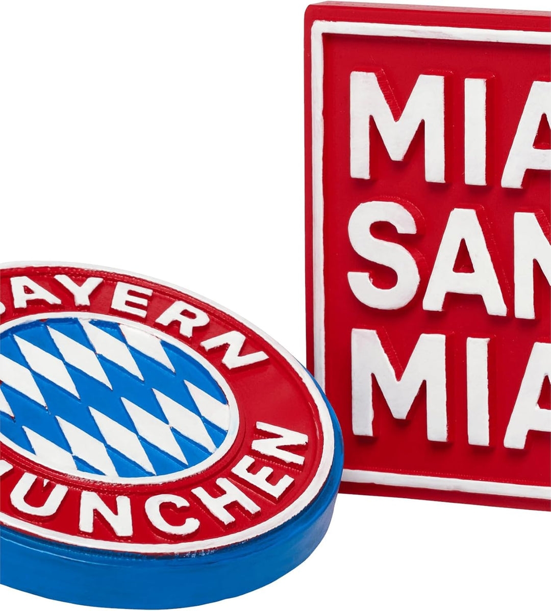 FC Bayern München Magnet Logo 2er-Set Rot I Fussball Einheitsgrösse, Einheitsgrösse