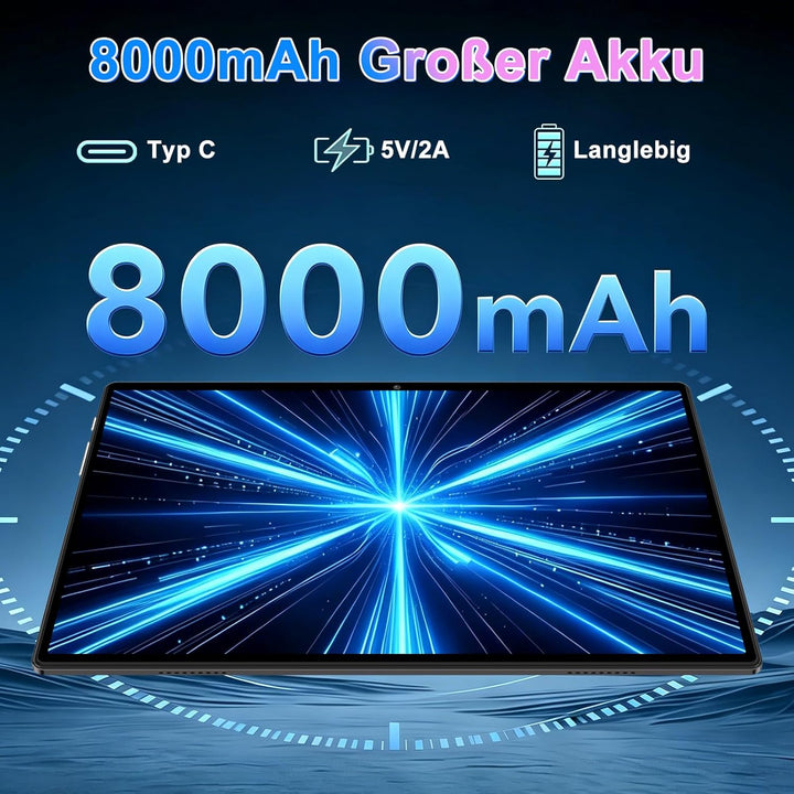 ZIOVO Tablet 10 Zoll Android 15 mit 30GB RAM+128GB ROM(TF 2TB), Gemini AI, 5G WLAN, Octa-Core 2.0GHz