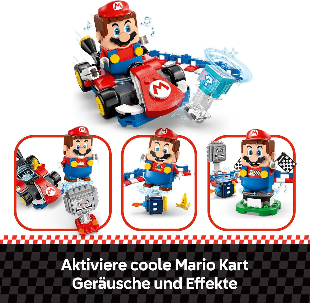 LEGO Mario Kart - Interaktiver Mario & Standard-Kart - Nintendo Spielzeug - Spiel Rennstrecke mit Au