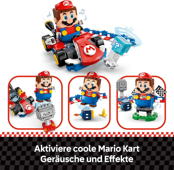 LEGO Mario Kart - Interaktiver Mario & Standard-Kart - Nintendo Spielzeug - Spiel Rennstrecke mit Au