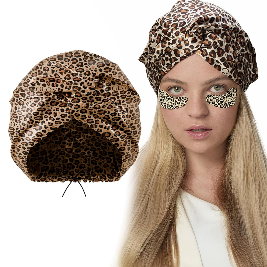 GLOV Glamouröse Satin Schlafmütze für Haarpflege Haarschutz Frizz Reduzieren Locken Bewahren Komfort