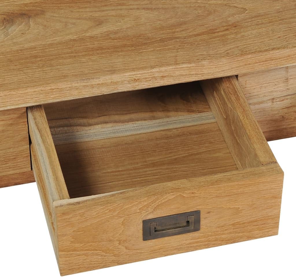 vidaXL Teak Massiv Flurbank 90x30x40 cm Sitzbank Holzbank TV Schrank Lowboard