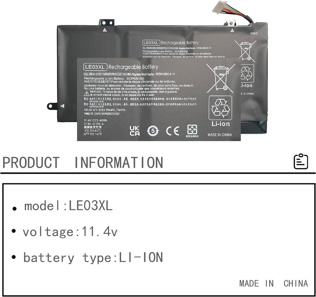 LE03 LE03XL HSTNN-PB6M UB60 UB6O YB5Q 796220-541 Laptop Batterie Ersatz für HP Envy X360 m6-w010dx m