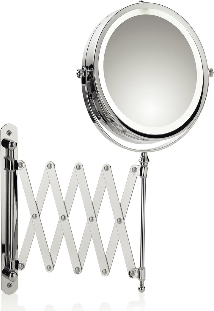 Kela Valeria Wandspiegel, Metall, Silber, 17.5 x 17.5 x 36 cm