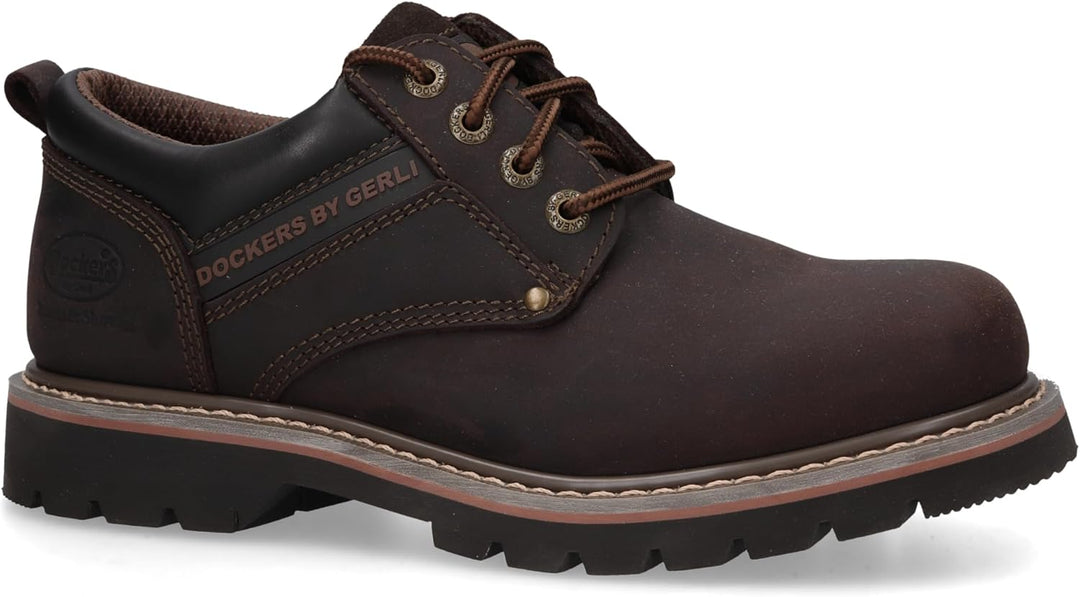 Dockers by Gerli Herren Low-Top Sneaker, Männer Schnürschuhe,wasserabweisend 42 EU Cafe 320, 42 EU C