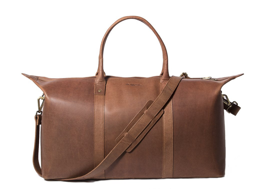 HOLZRICHTER Berlin No 11-1 (M) - Premium Weekender Reisetasche, Sporttasche & Handgepäck aus Leder -