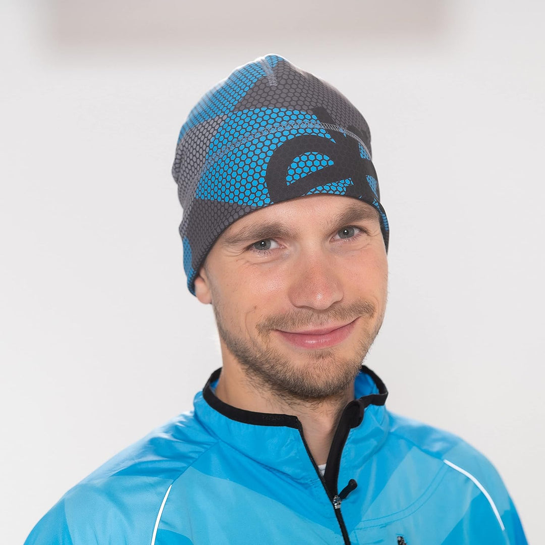 Eleven Sportswear Sport Mütze mit Fleecefutter für Radsport Sport Laufen Skifahren Snowboard Joggen
