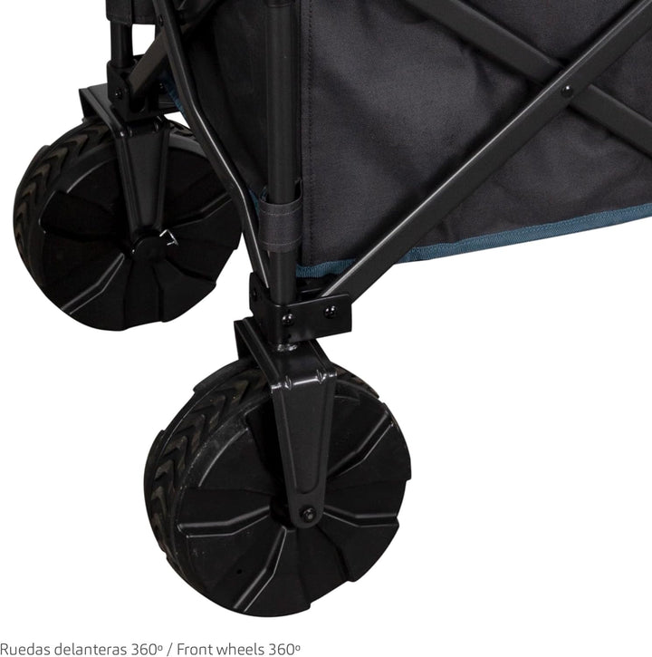 Aktive 62620 Faltbarer Transportwagen Strandwagen Camping Garten mit grossen Breiten Rädern Spezial