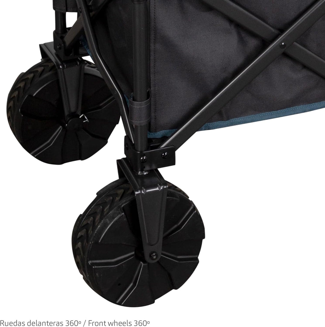 Aktive 62620 Faltbarer Transportwagen Strandwagen Camping Garten mit grossen Breiten Rädern Spezial