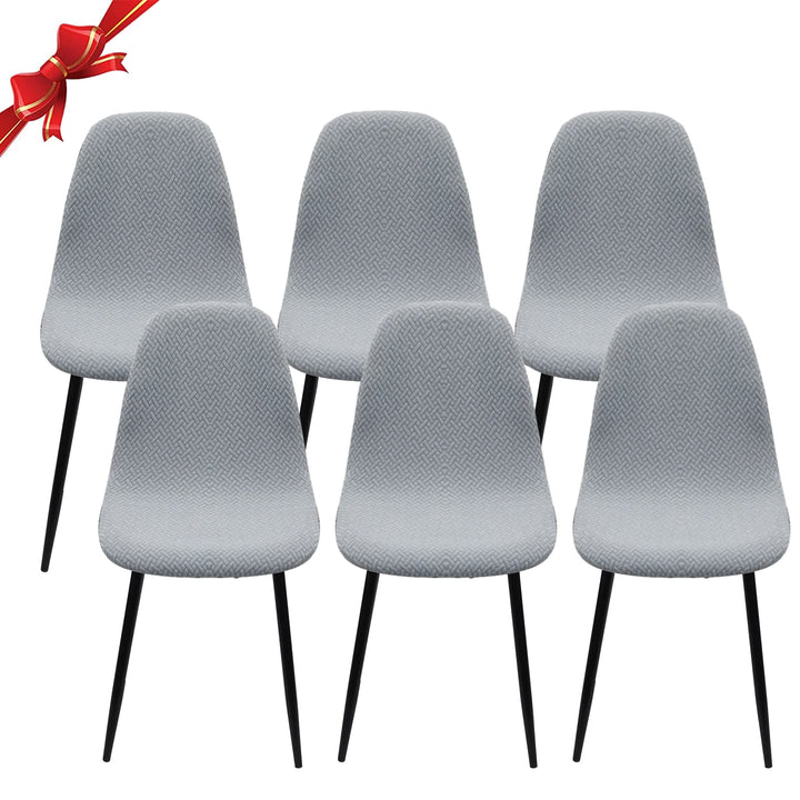 Jaotto Stuhlhussen 6er Set Strech, Esszimmerstühle Bezug Universal Waschbar Abnehmbare,Elegante Stuh