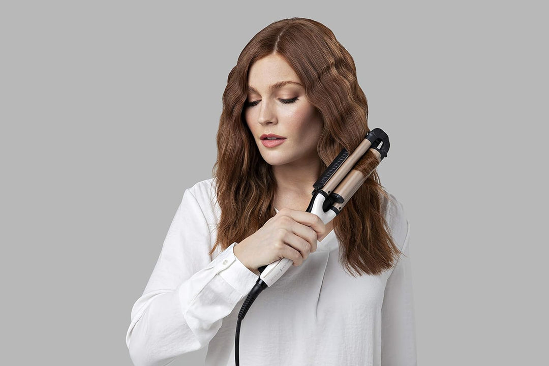 Remington Welleneisen [Testsieger] ProLuxe 4-in-1 Lockenstab: Beach , natürlich Wellen, Wasserwellen