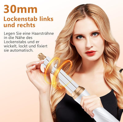 Semai 6 in 1 Air Styler set mit 1000W Haartrockner, Rundbürste, Warmluftbürste, Automatisch Volumen