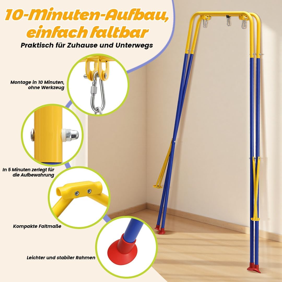 Babyschaukel & türhopser Baby 4-in-1 Set mit Gestell - Kinderschaukel, Baby Jumper mit Sicherheitsgu