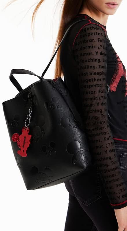 Desigual Damen Back_all Mickey_sumy BACK ALL MICKEY SUMY 2000 BLACK, Schwarz, Einheitsgrösse EU