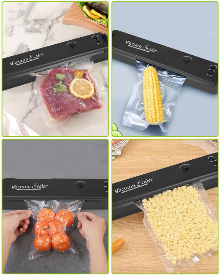 Vakuumiergerät, Vakuumierer für Lebensmittel mit 20 Vakuumierbeutel, Vakuumiergerät Profi für Trocke