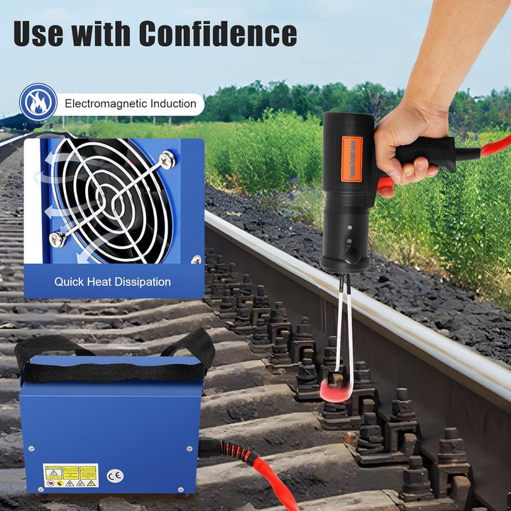 Magnetische Induktionsheizgerät, 1500W 750℃ 4 Spulen, Erhitzer Heizung Induktionsheizer, von Verschi