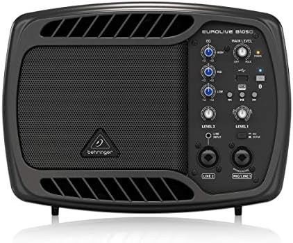 Behringer B105D Ultrakompakter 50-Watt-PA/Monitor-Lautsprecher mit MP3-Player und Bluetooth-Audio-St