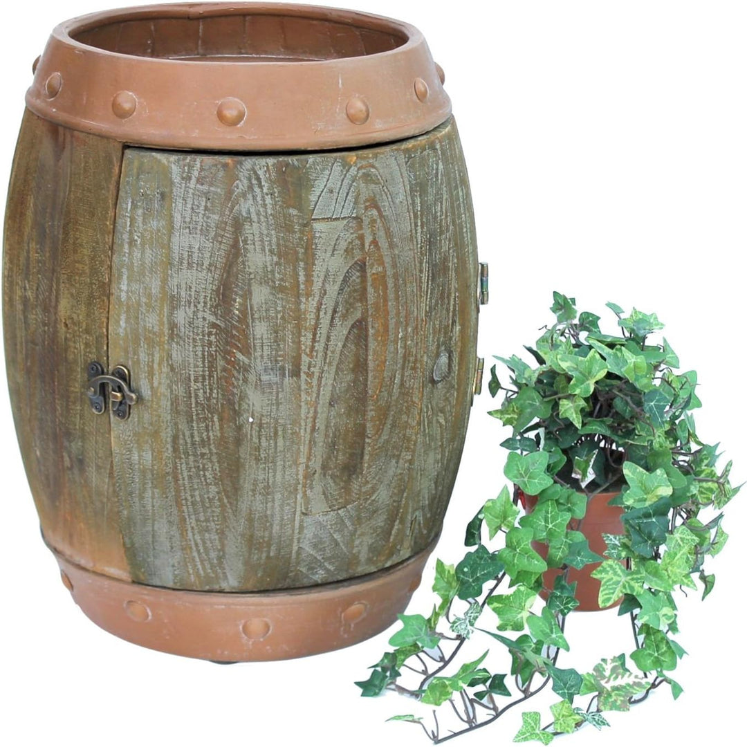 DanDiBo Weinregal Holz Weinfass Braun 44 cm 91361 Bar Flaschenregal Flaschenständer Klein Fass Holzf