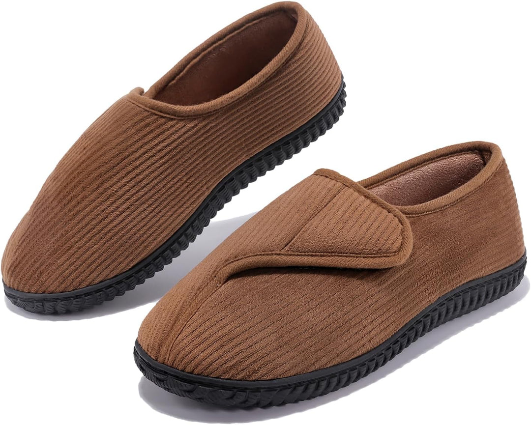 Git-up Herren Diabetiker Hausschuhe Schuhe Arthritis Ödem Verstellbare Verschluss Memory Foam Haussc