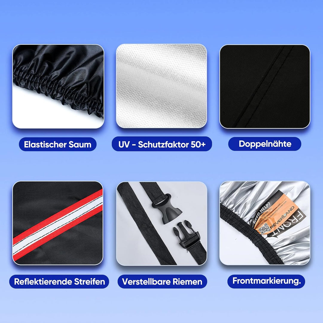 NEVERLAND XL Quad ATV Abdeckplane - Quad ATV Fahrzeug Abdeckung Schutz Cover Abdeckung Phosphoreszie