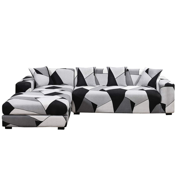 ShowyLive Sofa Überzug Couch Überzug 2er Set für Ecksofa L-Form Sofabezug 2 Sitzer+3 Sitzer, mit 2 S