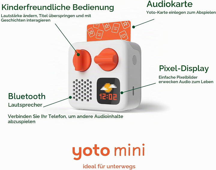 Yoto Mini (2024 Edition) + Gruffalo Bundle – Kids Screen-Free Bluetooth Audio Player, All-in-1 Trave