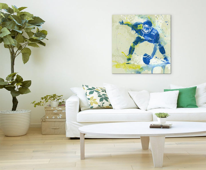 Paul Sinus Art American Football II 60x60cm SPORTBILDER Splash Art Wandbild Aquarell Art