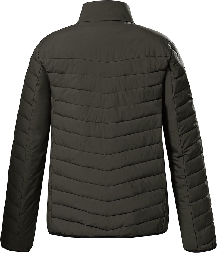 Killtec Herren Kow 63 Mn Qltd Jckt Steppjacke/Jacke in Daunenoptik mit Stehkragen S grün/anthrazit,