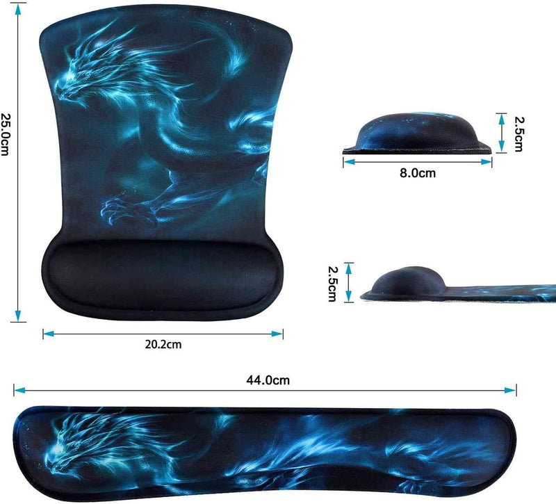 AOKSUNOVA Ergonomische Mauspad mit Handballenauflage Handgelenkauflage für Maus und Tastatur Mauspad