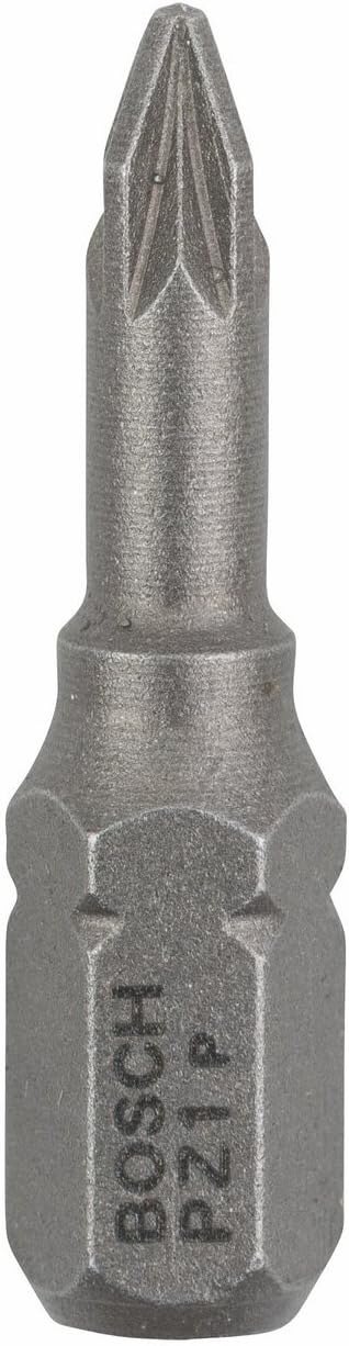 Bosch Professional Bit Extra-Hart für Pozidriv-Kreuzschlitzschrauben (PZ1, Länge: 25 mm, 100 Stück)
