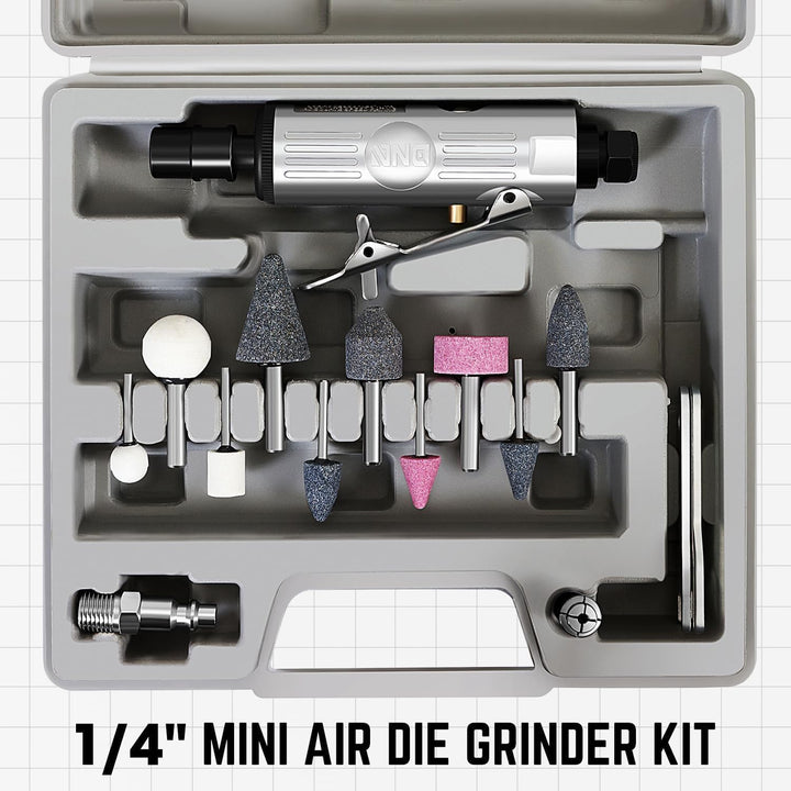 Druckluftschleifer-Set für Schleifen und Polieren, Mini Druckluft Poliermaschine, Stabschleifer Druc