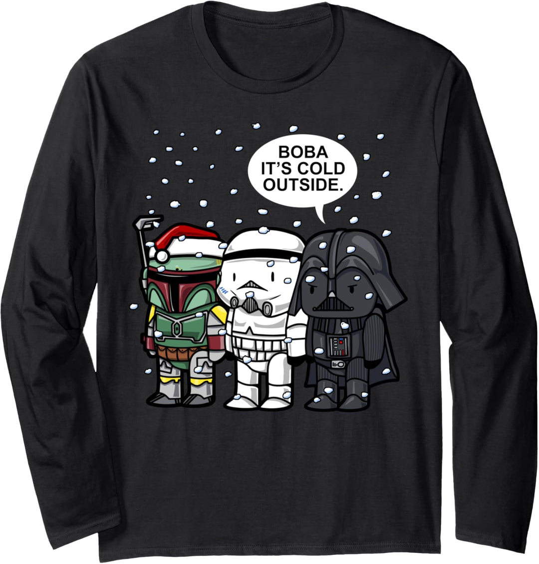 Star Wars Boba It's Cold Outside Angry Cartoons Langarmshirt