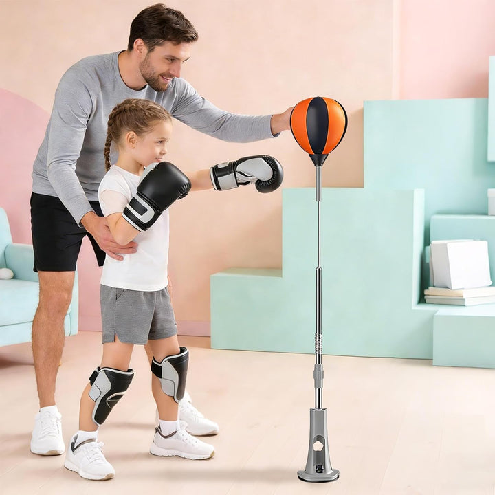 Boxsack mit Ständer, Box-Trainingsausrüstung, Saugfuss, höhenverstellbar, für Workout, Kampfsport, K