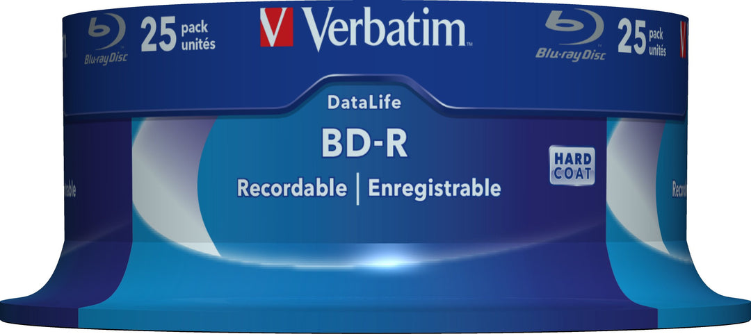 Verbatim BD-R SL Datalife, Blu-Ray-Disk 25 GB - 6-fache Brenngeschwindigkeit - Kratzschutz - 50 Stüc