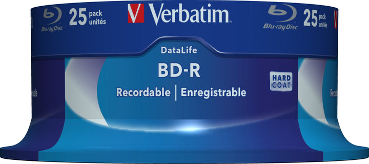 Verbatim BD-R SL Datalife, Blu-Ray-Disk 25 GB - 6-fache Brenngeschwindigkeit - Kratzschutz - 50 Stüc