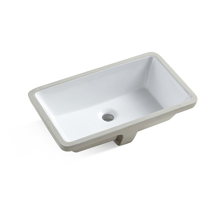 MEJE 202A-1 Rechteckige Unterbau-Spüle 53 x 33.7 x 17.5 cm Keramik-Weiss, 53 X 33.7 X 17.5 Cm