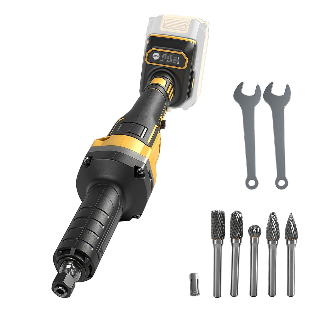 Akku-Stabschleifer kompatibel mit Dewalt 20-V-Akku, bürstenloser elektrischer Geradschleifer mit 5 S