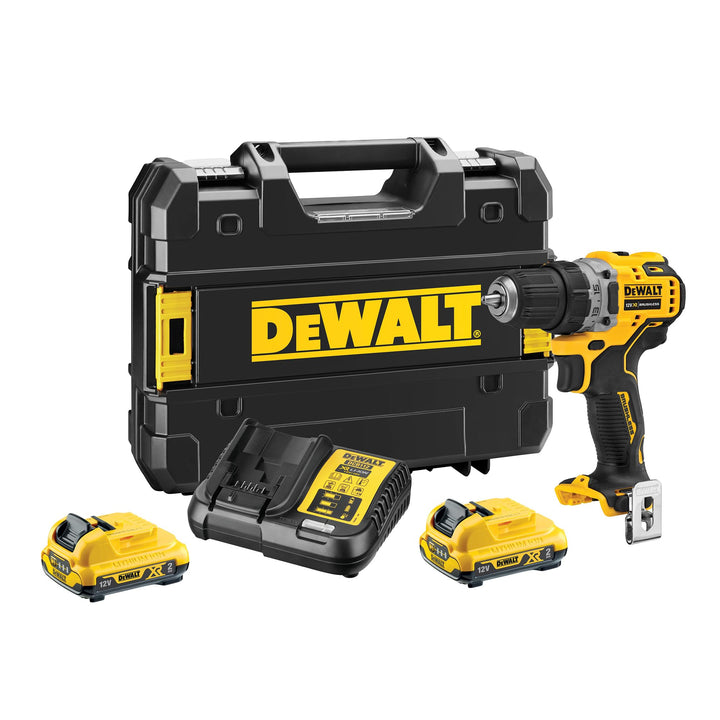 Dewalt 12 Volt Akku Bohrschrauber DCD701D2 (bürstenloser Motor, 15-Stufen Drehmomenteinstellung, 2-G