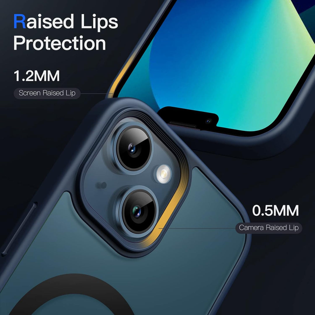 JETech Magnetisch Hülle für iPhone 13 6,1 Zoll Kompatibel mit MagSafe, Durchscheinende Matt Handyhül