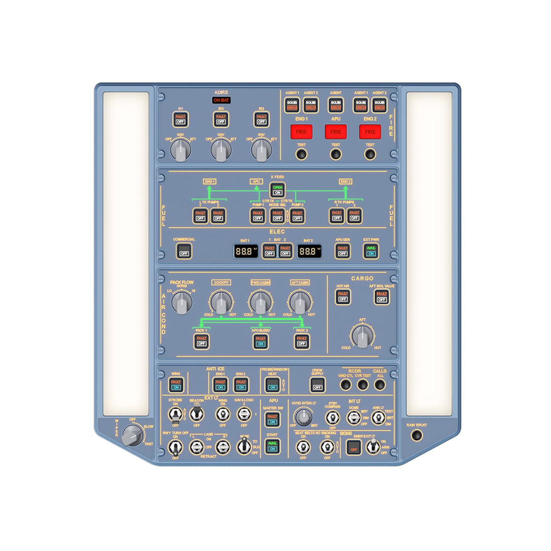 WINGFLEXSIM Flugsimulator Overheadpanel Flight Sim A320OVH Obere Bedienfeld mit IRS- und Beleuchtung