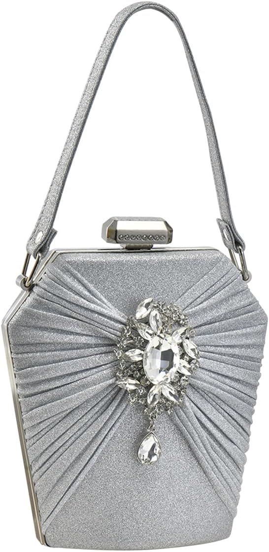 CORIOS Abendtasche Damen Strass Clutch Bag Shiny Diamant Handtasche Klein Tasche Elegante Umhängetas
