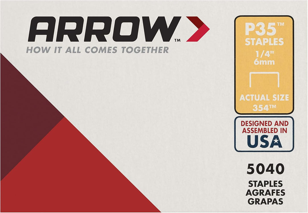 ARROW P35 Staples Box 5000-6mm - 1/4in 1/4 inch / 6 mm Silber, 1/4 inch / 6 mm Silber