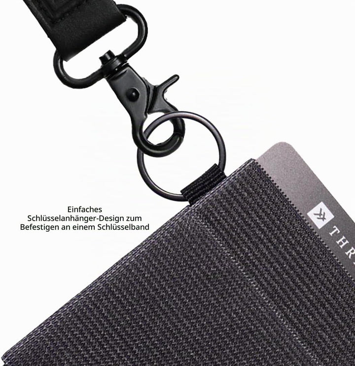 Thread Wallets - Slim Minimalist Wallet - Front Pocket Credit Card Holder Einheitsgrösse Schwarz, Ei