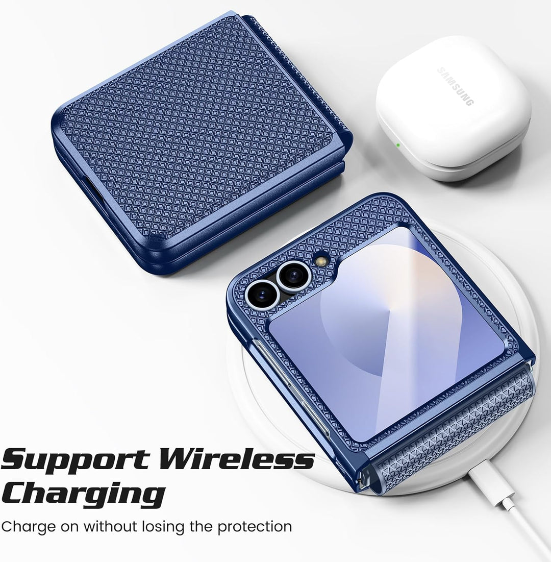 Doeshine für Samsung Galaxy Flip 6/Z Flip 7 FE Hülle [Not for Flip 7] mit Scharnierschutz & Displays